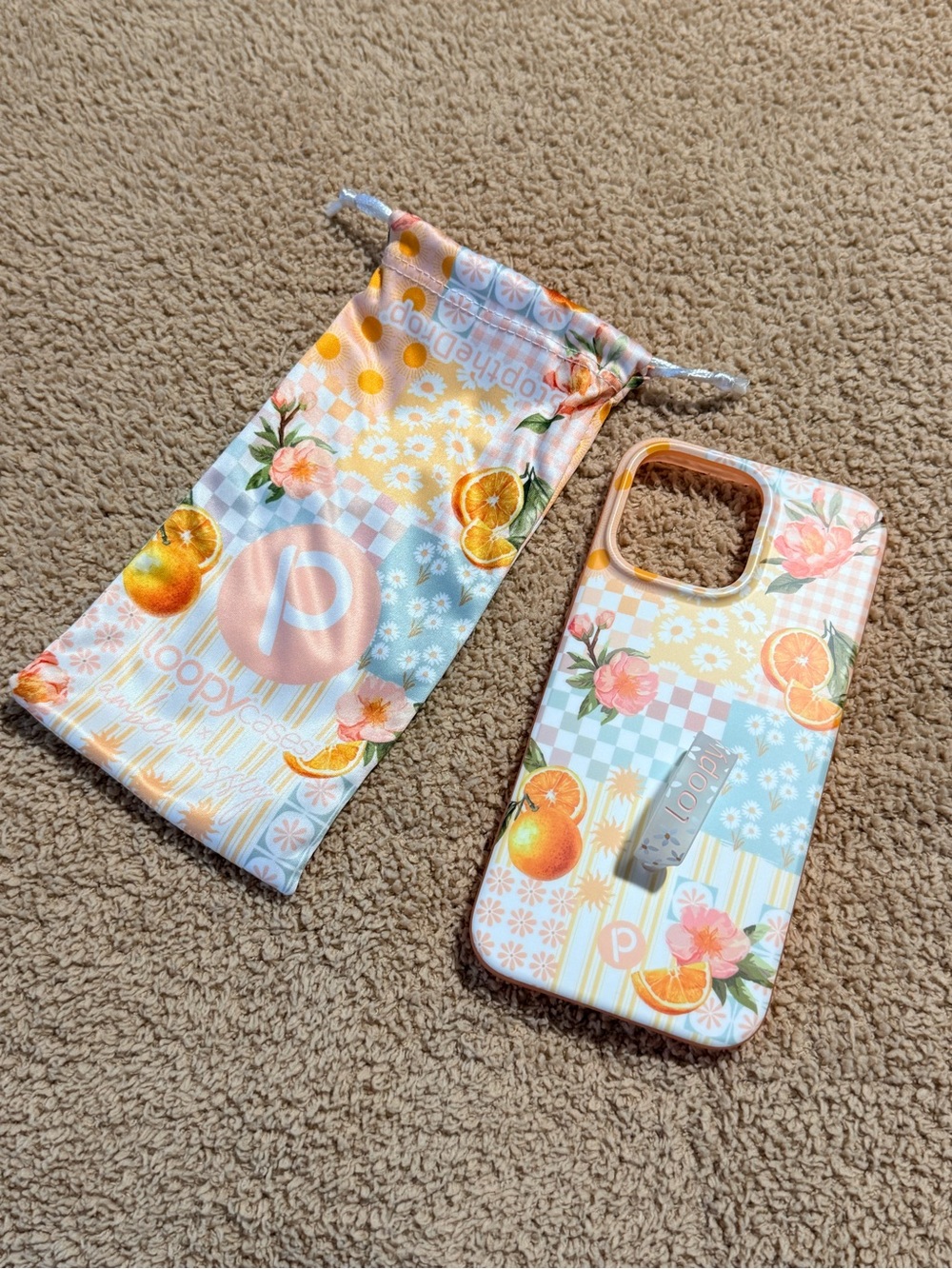 NEVER USED Loopy Case Orange Blossom Apple IPhone 16 Pro Max Lefty Amber Massey